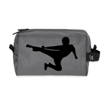 kung_fu - Trousse de toilette en tissu recyclé - anthracite - Devant