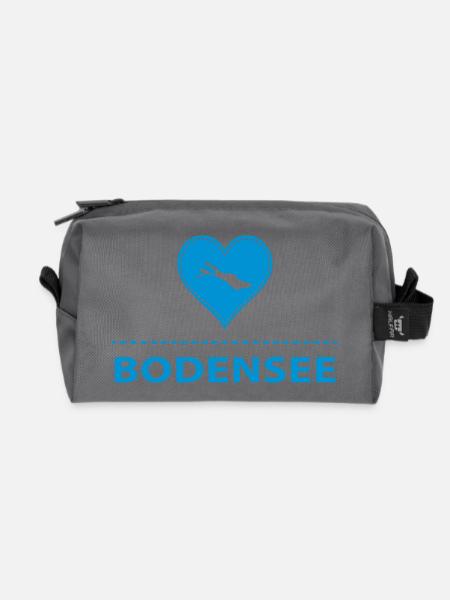 Love Bodensee - Recycelte Kulturtasche - Anthrazit