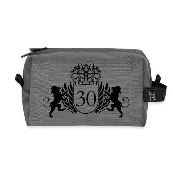 30 - Recycled Toiletry Zip Bag - anthracite - Front