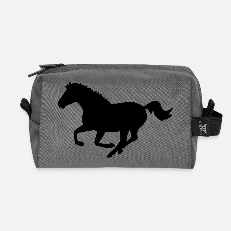 cheval - Trousse de toilette en tissu recyclé - anthracite