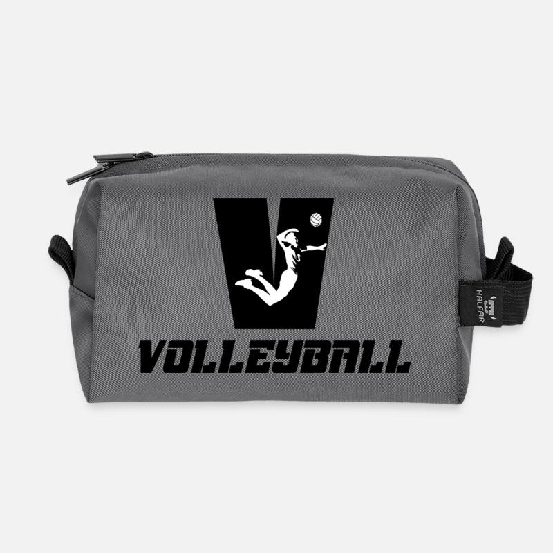 Volleyball - Recycelte Kulturtasche - Anthrazit