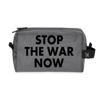 Stop the war now - Recycelte Kulturtasche - Anthrazit - Vorne