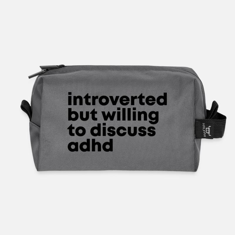 ADHD - Recycled Toiletry Zip Bag - anthracite