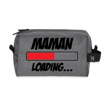 Maman loading... Please Wait - Future Mère - Trousse de toilette en tissu recyclé - anthracite - Devant