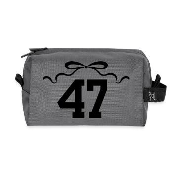 Nummer 47 Knoten - 47. Jahrestag - Recycelte Kulturtasche - Anthrazit - Vorne