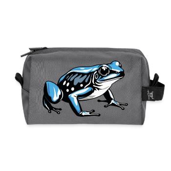 Grenouille - Mignon Amphibien Design - Trousse de toilette en tissu recyclé - anthracite - Devant