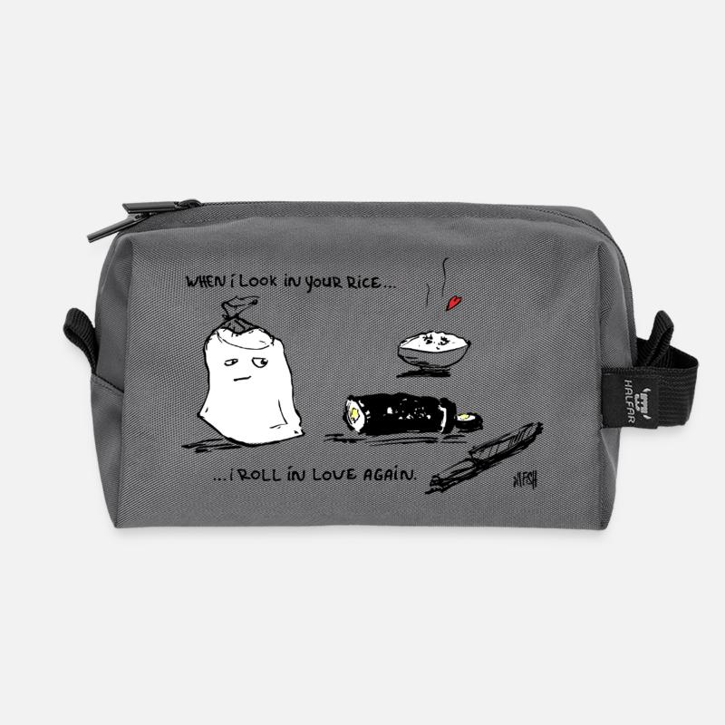 Roll in Love 2 - Recycled Toiletry Zip Bag - anthracite