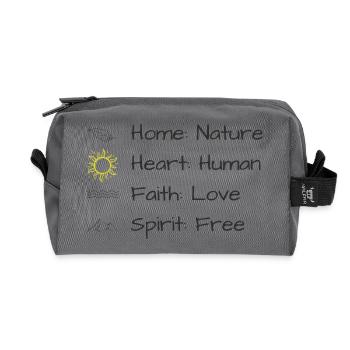 Connected to everything - Recycled Toiletry Zip Bag - anthracite - Front