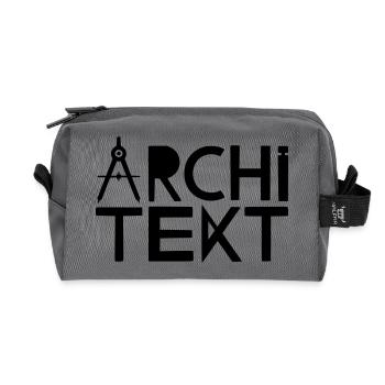 Architekt Schriftzug mit Zirkel - Recycelte Kulturtasche - Anthrazit - Vorne