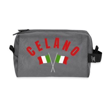 Celano Italian Flags - Recycled Toiletry Zip Bag - anthracite - Front