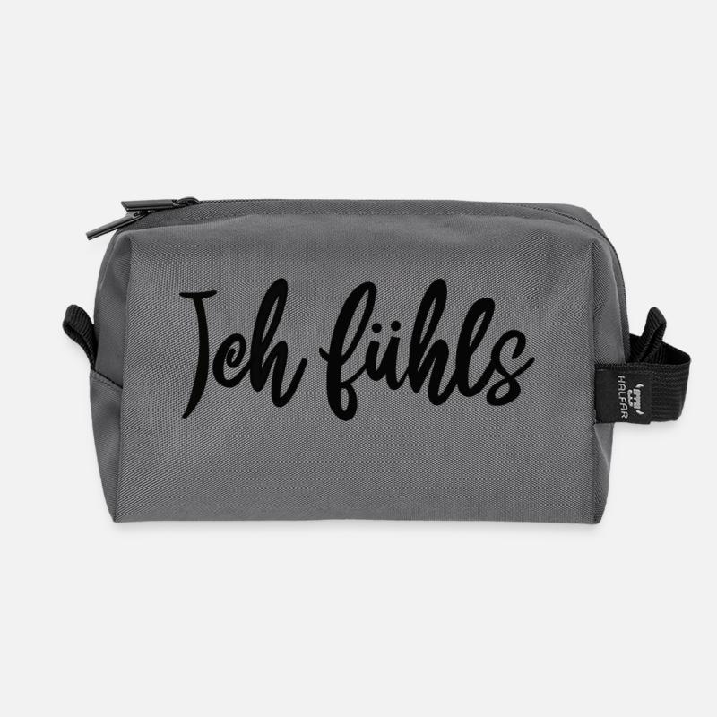 Ich fühls - Recycelte Kulturtasche - Anthrazit