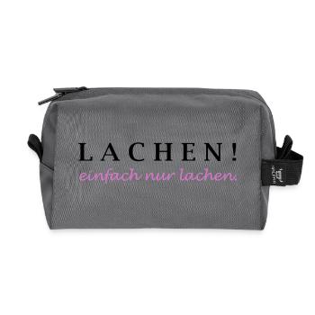 lachen! einfach nur lachen. - Recycelte Kulturtasche - Anthrazit - Vorne