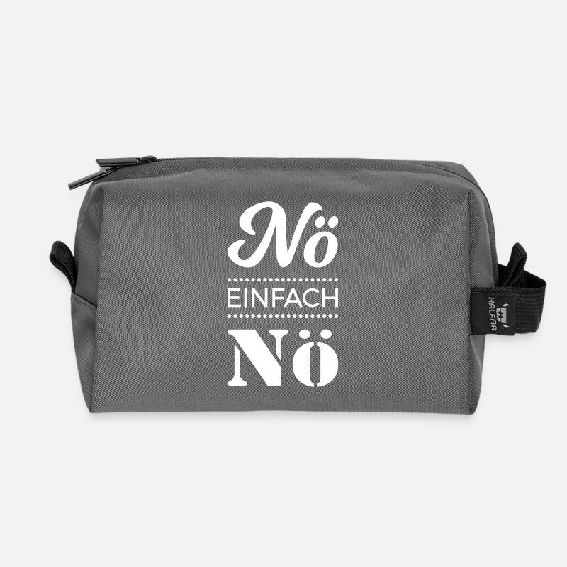 nö einfach nö Spruch Sprüche Statement nein Büro - Recycelte Kulturtasche - Anthrazit