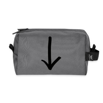 arrow_1c - Recycled Toiletry Zip Bag - anthracite - Front