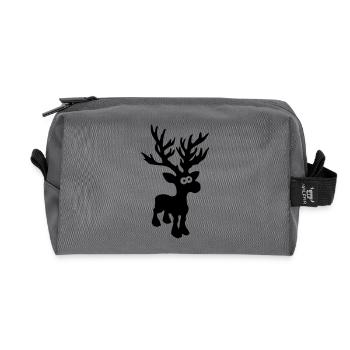niedlicher Elch Karibu Rentier Reh Hirsch Norwegen - Recycelte Kulturtasche - Anthrazit - Vorne
