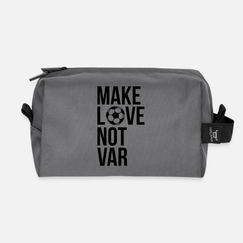 Make love not VAR - Recycelte Kulturtasche - Anthrazit