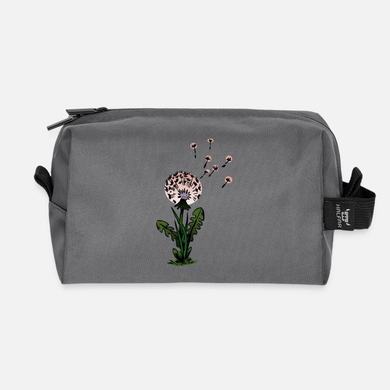 Löwenzahn Träumerische Blüten - Recycelte Kulturtasche - Anthrazit