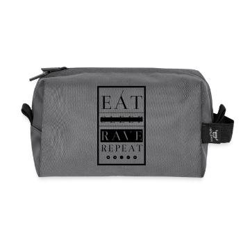 EAT SLEEP RAVE REPEAT - Recycelte Kulturtasche - Anthrazit - Vorne
