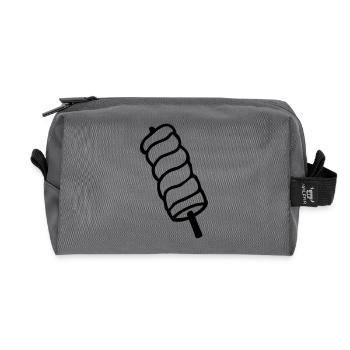 kuertos fank gâteau à la broche - Trousse de toilette en tissu recyclé - anthracite - Devant