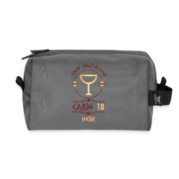 Cabin #18 in Camp Half Blood, Child of Hebe - Recycled Toiletry Zip Bag - anthracite - Front