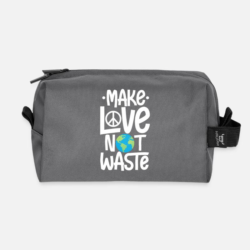 Make Love Not Waste Environmental Activism - Recycelte Kulturtasche - Anthrazit