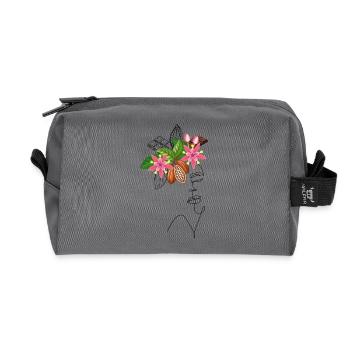 Lady Chocolate - Recycelte Kulturtasche - Anthrazit - Vorne