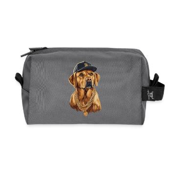 Labrador Portrait Labbi Cool Dog - Recycled Toiletry Zip Bag - anthracite - Front