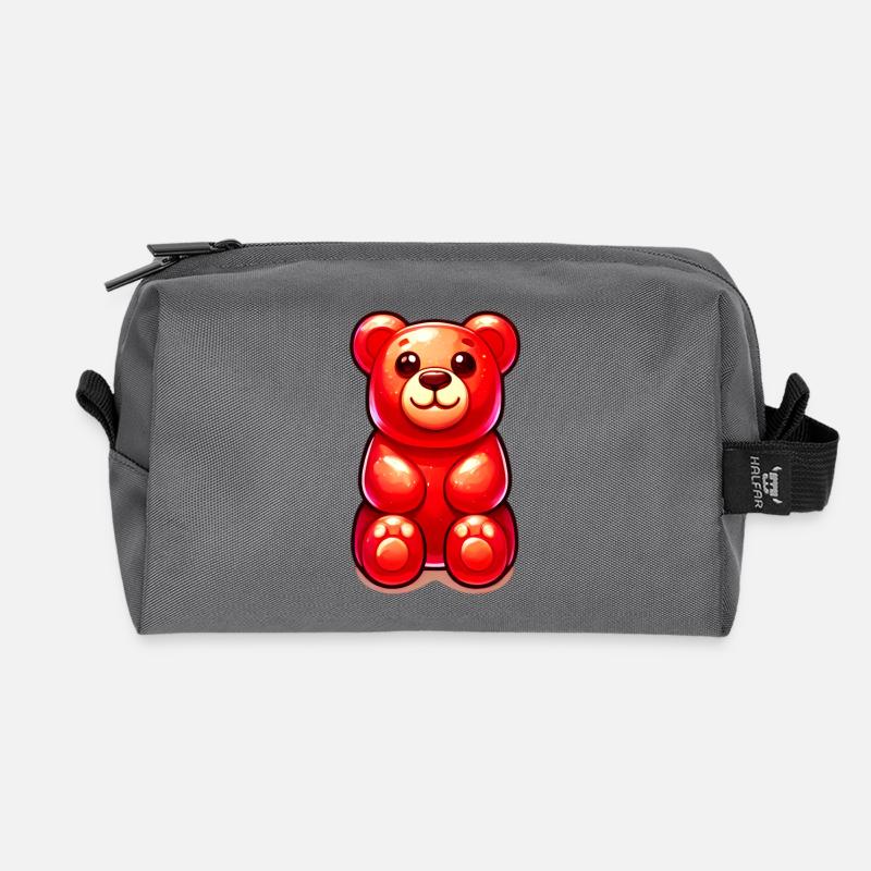 Teddybär - Recycelte Kulturtasche - Anthrazit