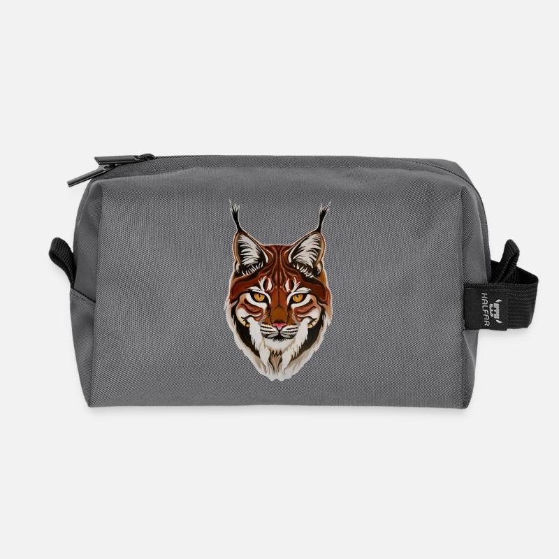 Luchs - Europas größte Raubkatze - Recycelte Kulturtasche - Anthrazit