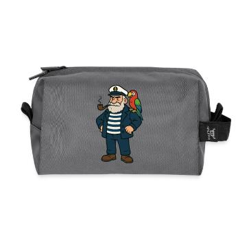 seemann comic - Recycelte Kulturtasche - Anthrazit - Vorne