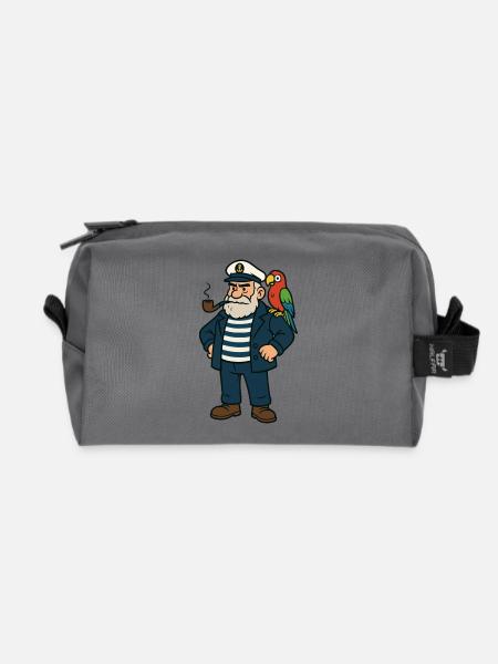 seemann comic - Recycelte Kulturtasche - Anthrazit
