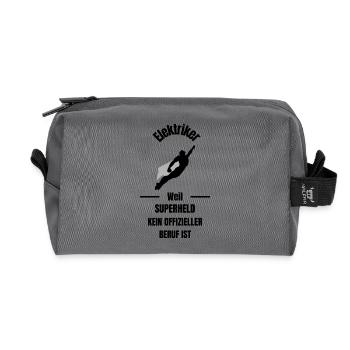 Électricien - Trousse de toilette en tissu recyclé - anthracite - Devant