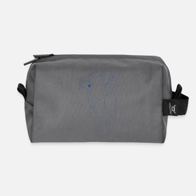 Lustiges Pferd mit offenem Maul - Recycelte Kulturtasche - Anthrazit