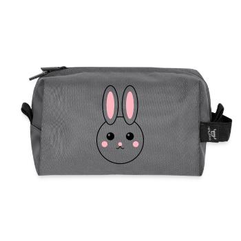 Buntes abstraktes Hasen-Design - Recycelte Kulturtasche - Anthrazit - Vorne