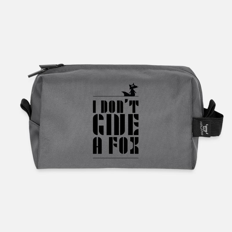 dont_give_a_fox - Recycelte Kulturtasche - Anthrazit