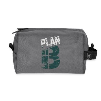 Glyphe numérique Grunge 13 - Trousse de toilette en tissu recyclé - anthracite - Devant