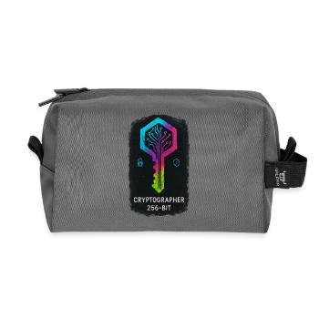 256-Bit-Cybersicherheitskryptograph - Recycelte Kulturtasche - Anthrazit - Vorne