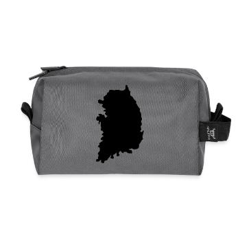 Carte de la Corée du Sud - Trousse de toilette en tissu recyclé - anthracite - Devant