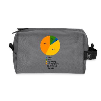 Hochsprung-Lebens-Tortendiagramm Lustige Sportkunst - Recycelte Kulturtasche - Anthrazit - Vorne