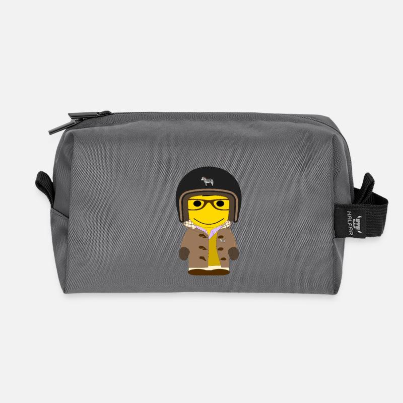 GEEKLEY Biker Dufflecoat Senf - Recycelte Kulturtasche - Anthrazit