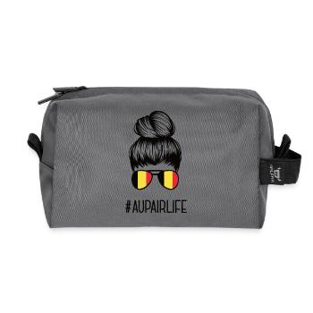 Au Pair Belgium Work & Travel Au Pair Year Abroad - Recycled Toiletry Zip Bag - anthracite - Front