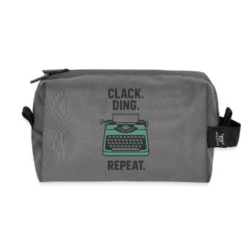 Klack Ding Repeat | Machine à écrire - Trousse de toilette en tissu recyclé - anthracite - Devant