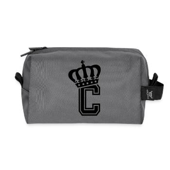 Point C - Recycled Toiletry Zip Bag - anthracite - Front
