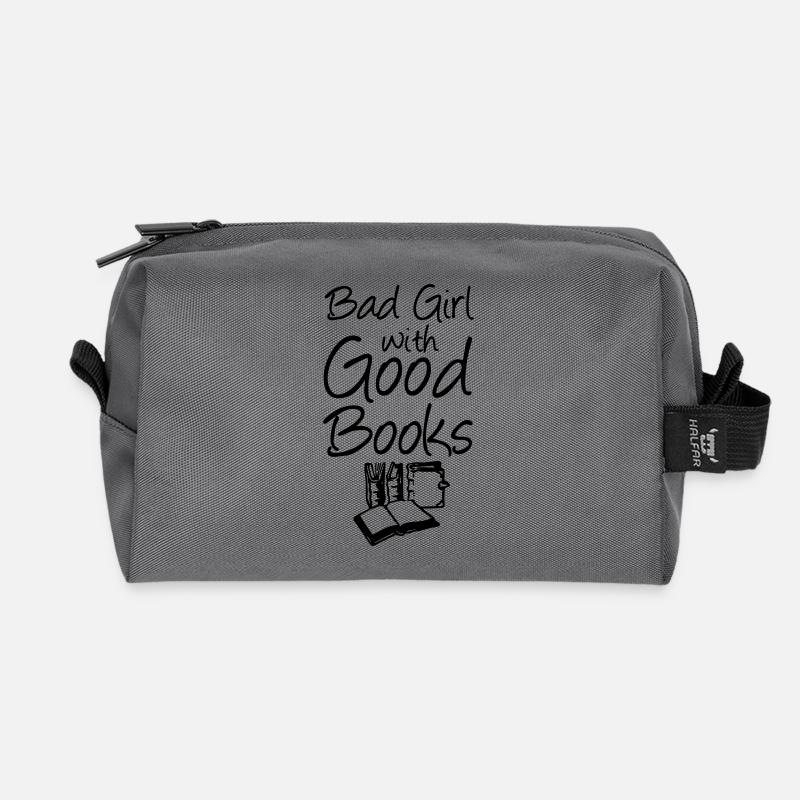 Books Bücher Buch Lesen Leser Geschenk Spruch - Recycelte Kulturtasche - Anthrazit