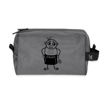 Les amateurs de sauna - Trousse de toilette en tissu recyclé - anthracite - Devant