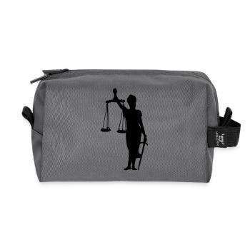 justice - Recycled Toiletry Zip Bag - anthracite - Front