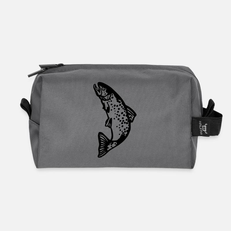 forelle - Recycelte Kulturtasche - Anthrazit