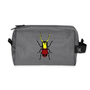 Scarabée insecte insecte - Trousse de toilette en tissu recyclé - anthracite - Devant