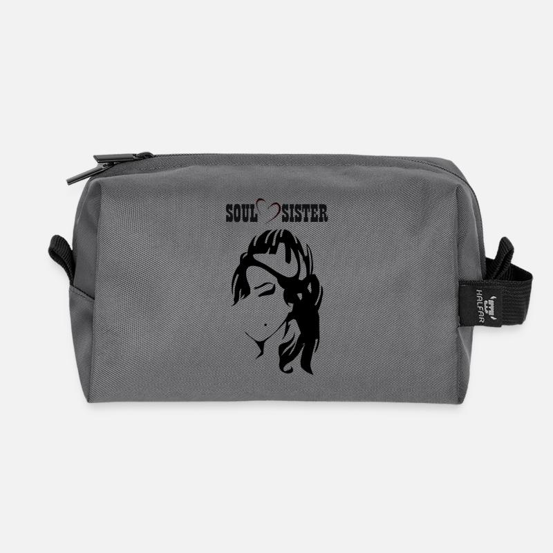 Soul Sister - Recycelte Kulturtasche - Anthrazit