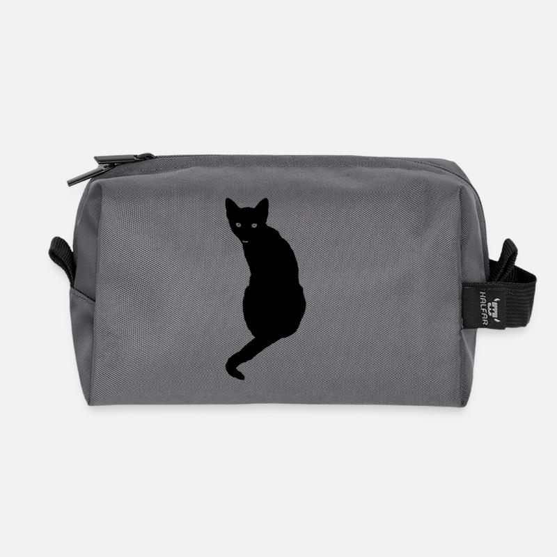Katze Kätzchen Katzenshirt Geschenk Weihnachten - Recycelte Kulturtasche - Anthrazit